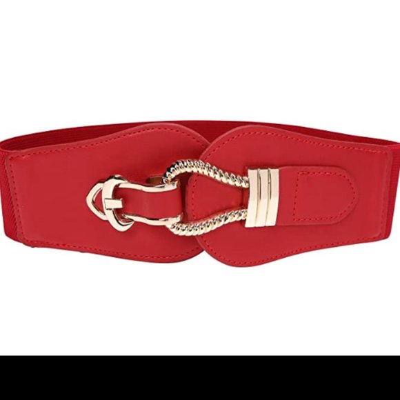 Wide Elastic Vintage Cinch Buckle Retro Belt main image 4